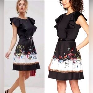 Ted Baker Black and White Floral Dress